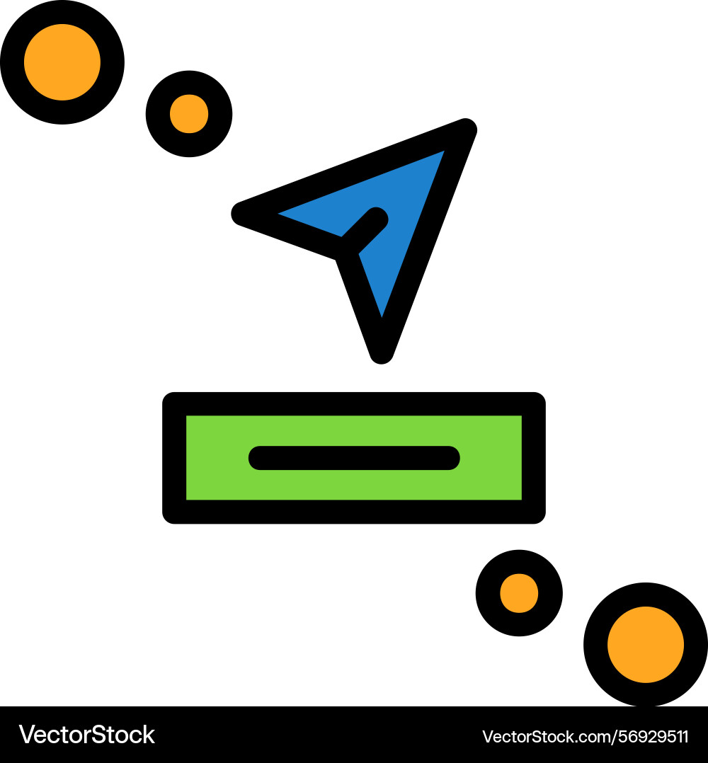 Send button line filled style icon design vector image