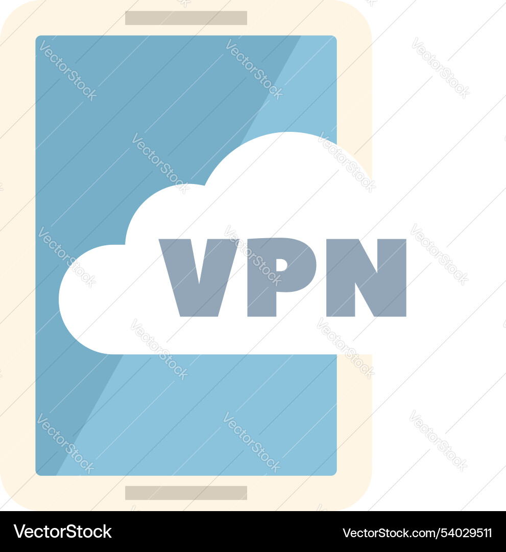 Smartphone connecting to cloud computing vpn Smartphone connecting to cloud computing vpn vector image
