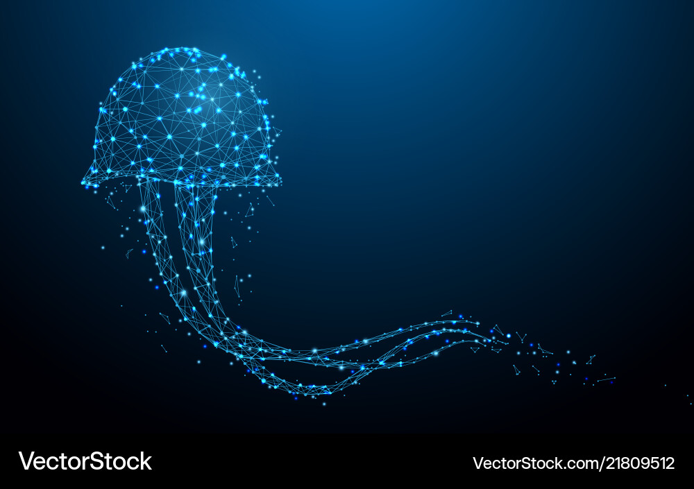Abstract Jellyfish Particle Form vector image