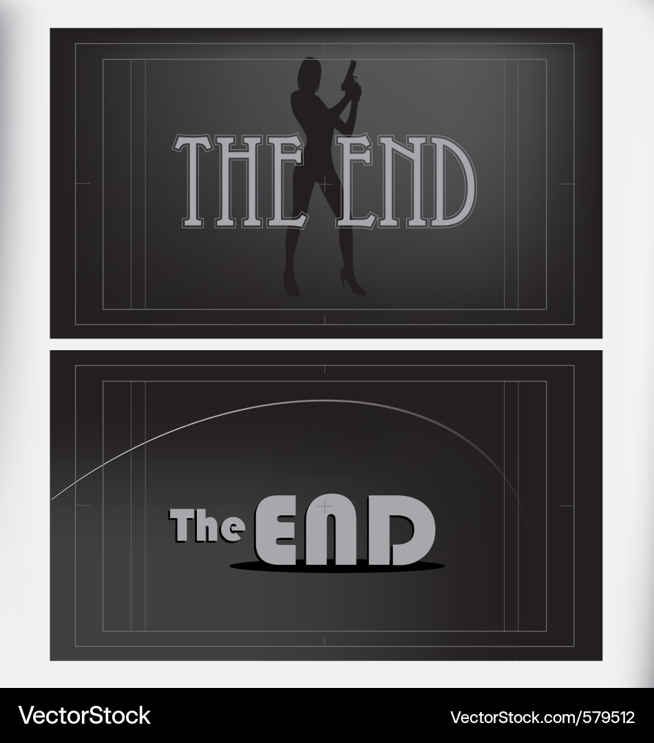 End Credits Sequence Vector Image
