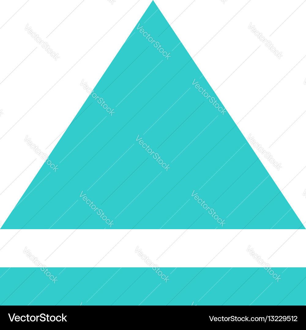 Flat eject icon audio sign player button vector image