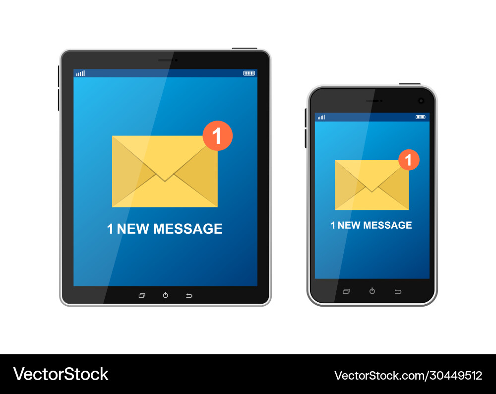 Incoming Message Notification vector image