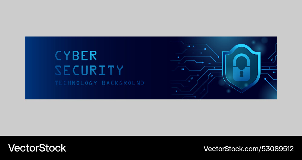 Internet digital security technology horizontal vector image