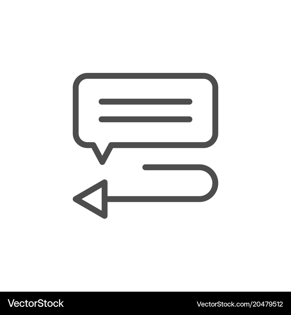 Reply Message Icon - Communication – Royalty-Free Vector | VectorStock, image size:1000x1080
