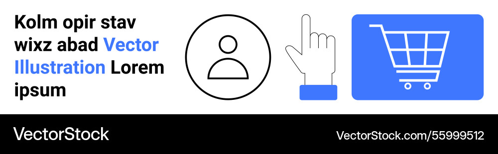 User profile navigation gesture and shopping Vector Image