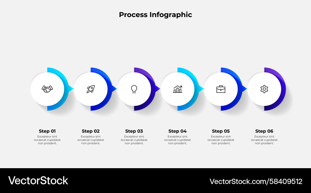 Workflow Process Infographic Vector Image