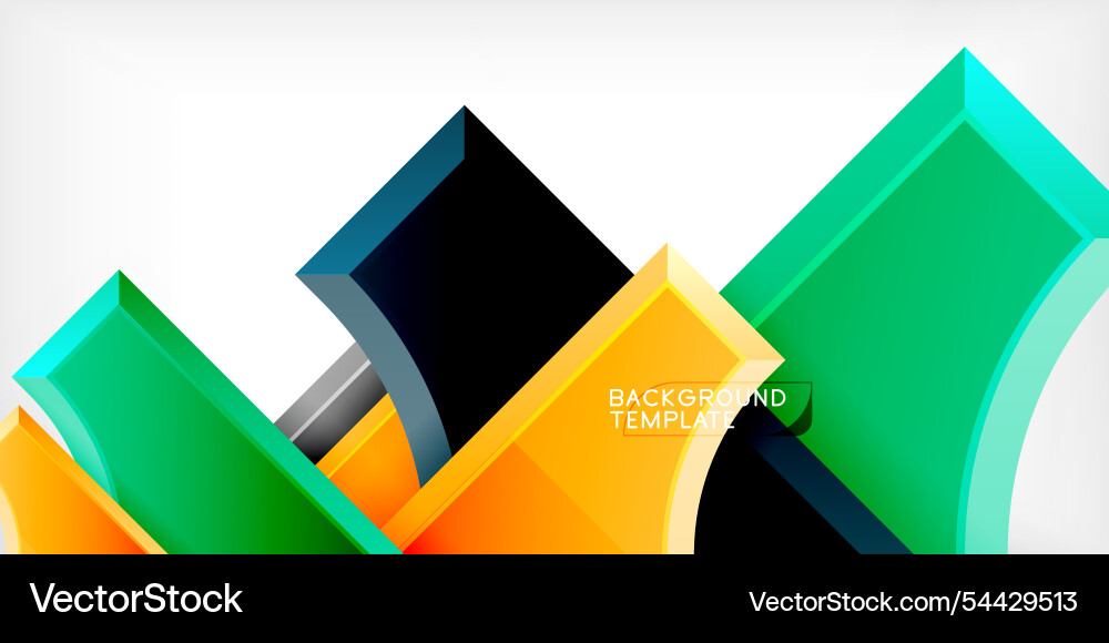 Arrow with round elements color geometric shapes Vector Image