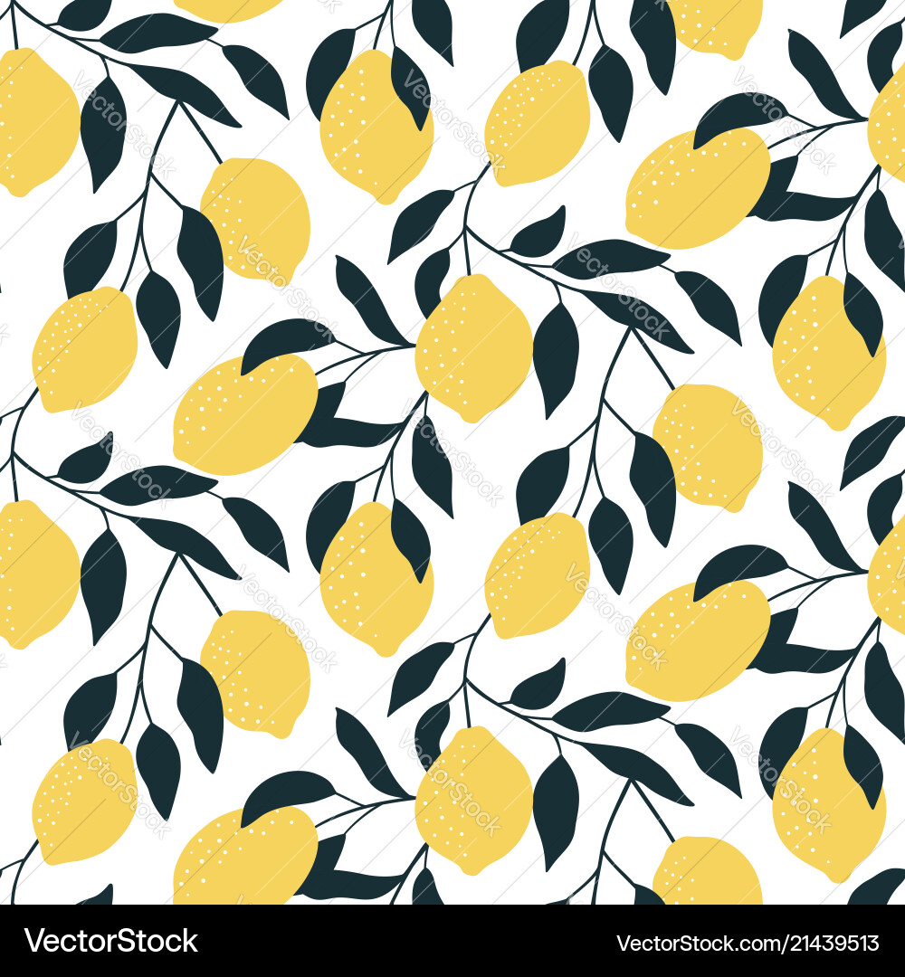 Citrus Fruit Seamless Pattern Vector Image