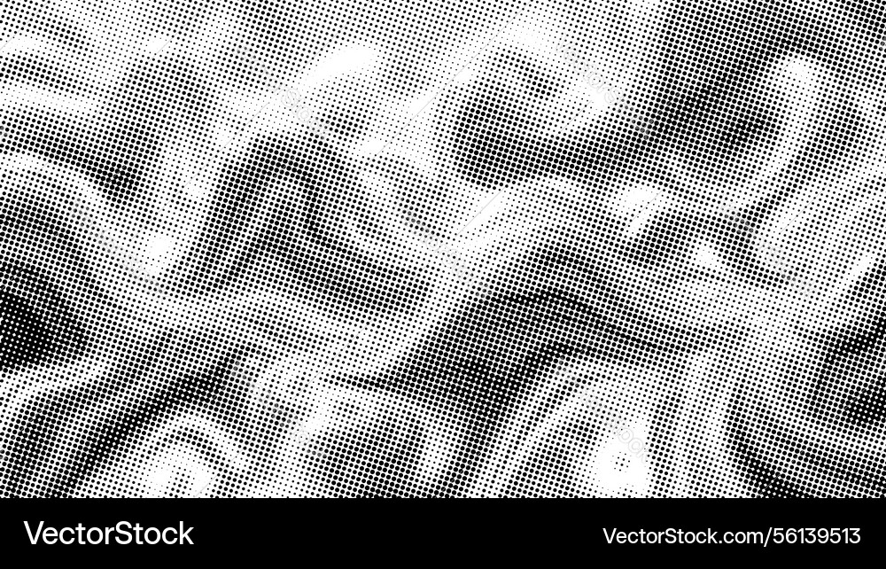 Flowing dots particles wave pattern halftone black Flowing dots particles wave pattern halftone black vector image