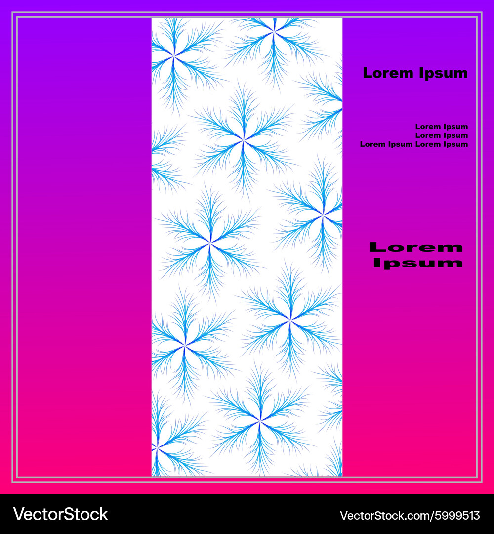 Postcard with fir star pattern in rectangle Vector Image