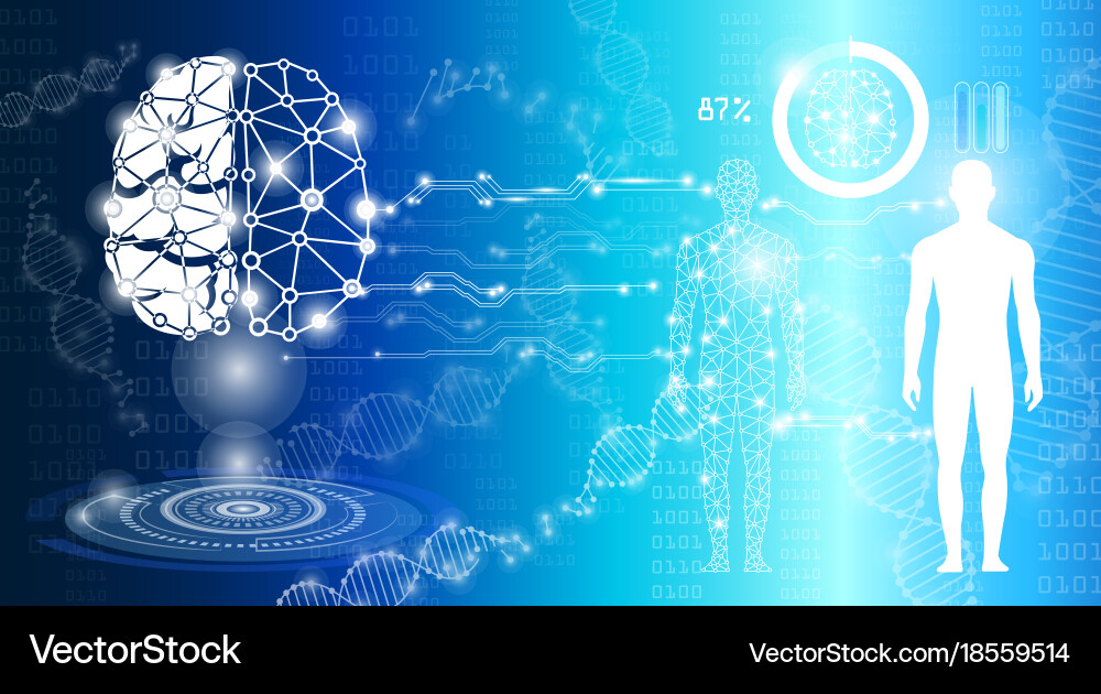 Abstract background science and technology vector image