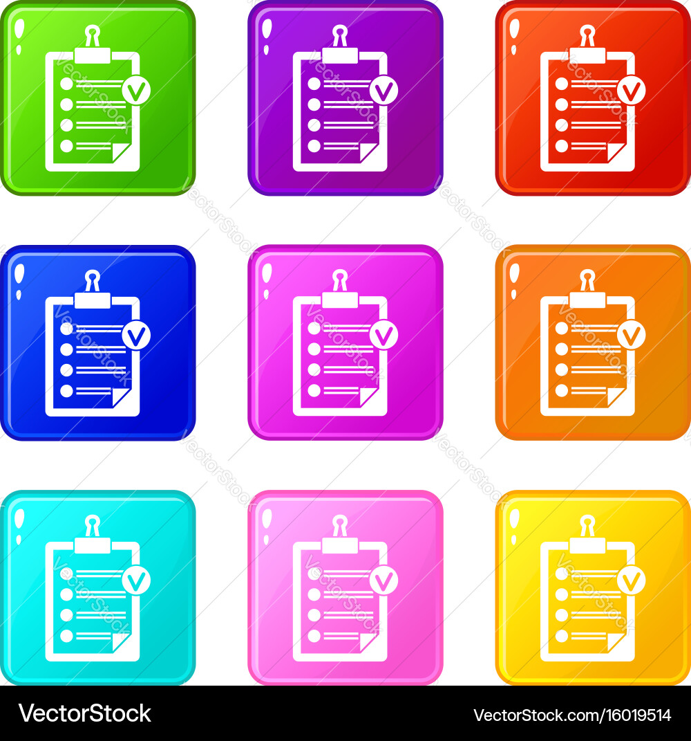 Check list set 9 Vector Image