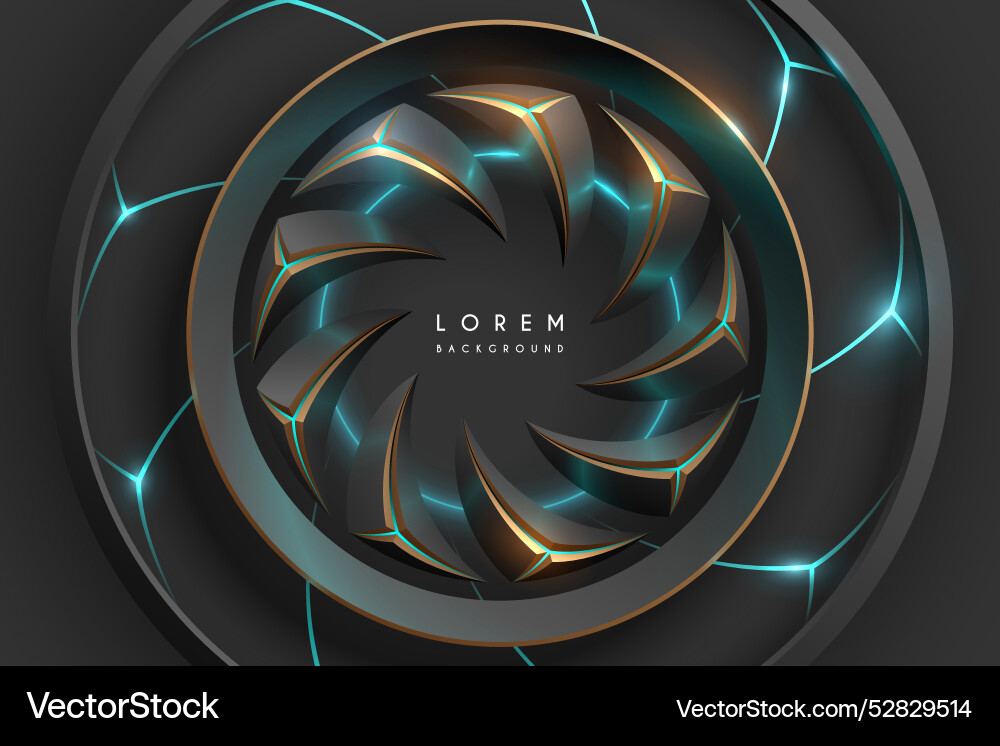 Circle geometric frame with light effect Circle geometric frame with light effect Vector Image