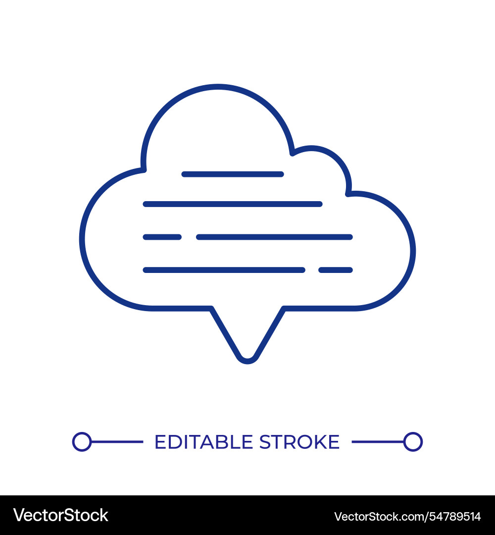 Data cloud with text strokes rgb color icon Data cloud with text strokes rgb color icon vector image