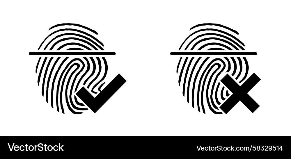 Fingerprint Icon - Authentication Vector Image