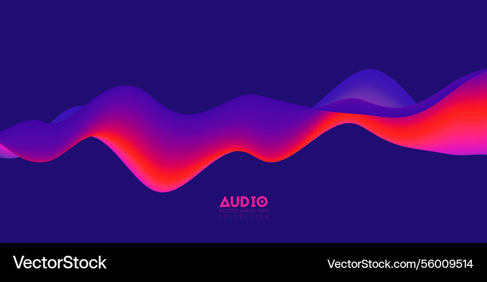 Gradient sound wave abstract background colorful Vector Image