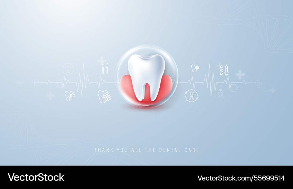 Health dental care concept male doctor dentist Health dental care concept male doctor dentist vector image