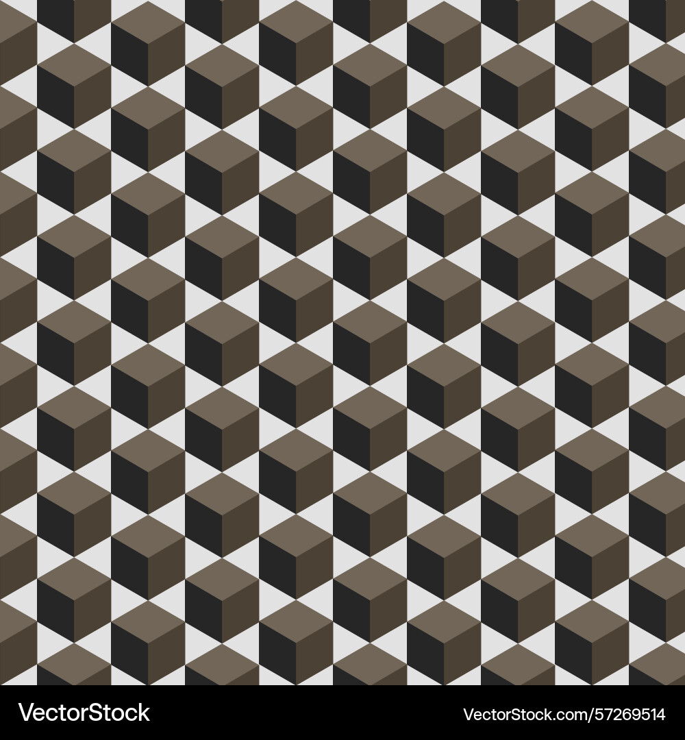 Isometric cube pattern vector image