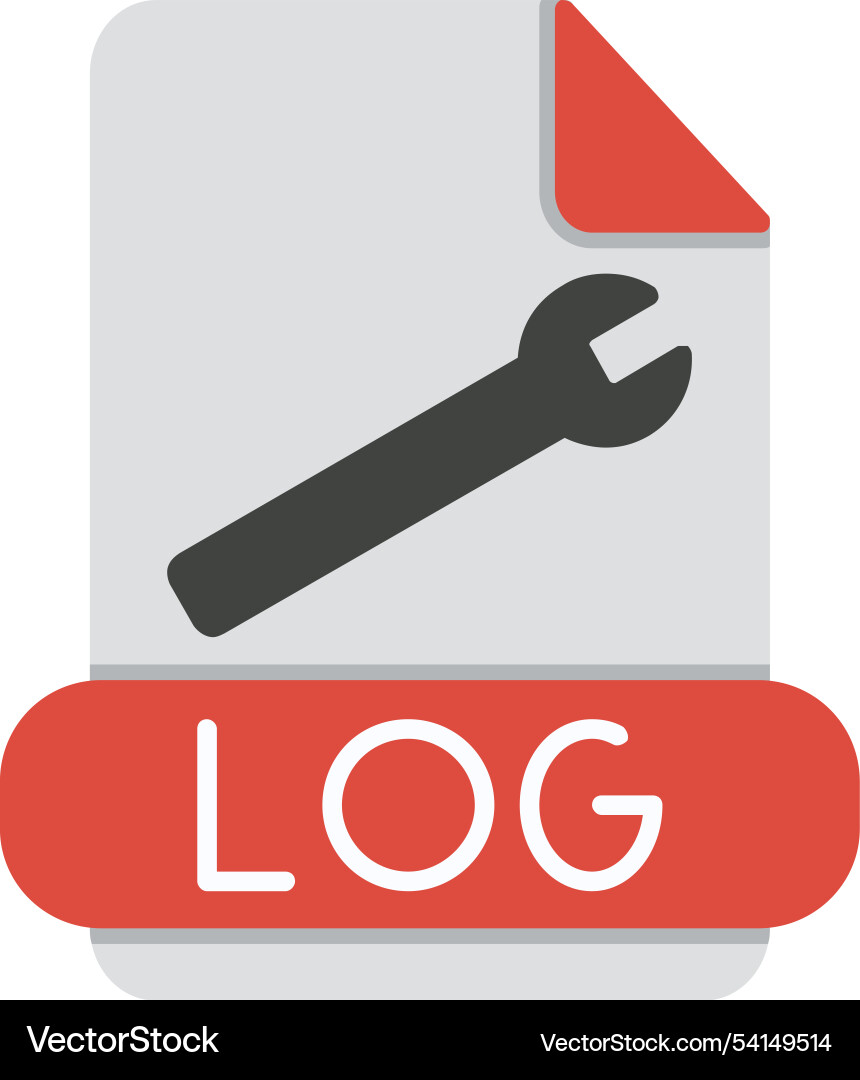 Log format flat icon design vector image