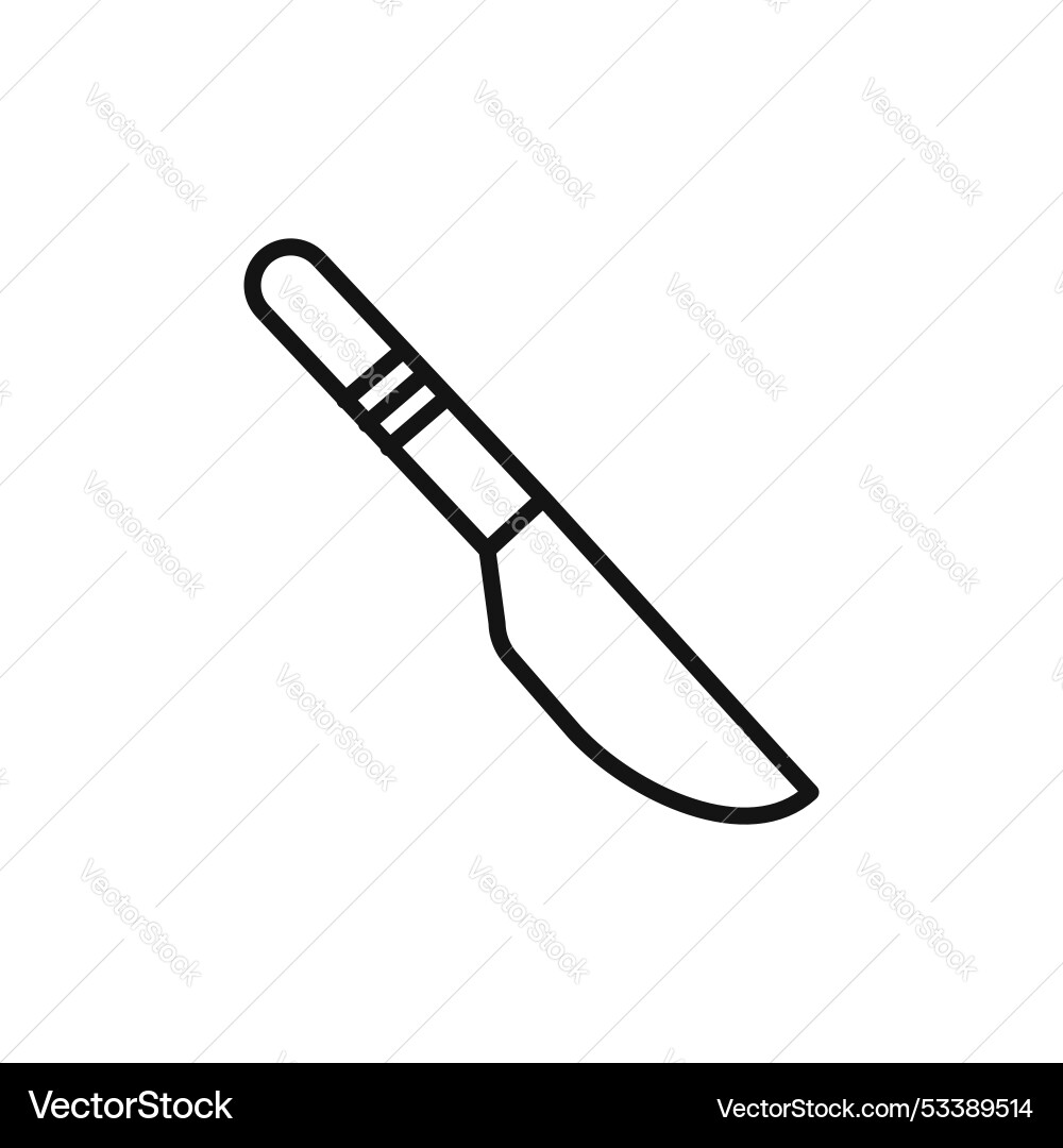 Scalpel path icon isolated on white background Vector Image