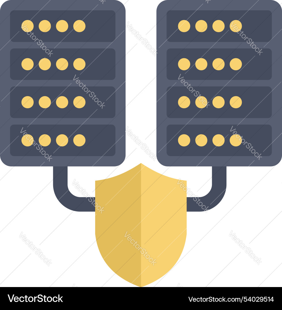 Secure server connection showing data protection Secure server connection showing data protection vector image
