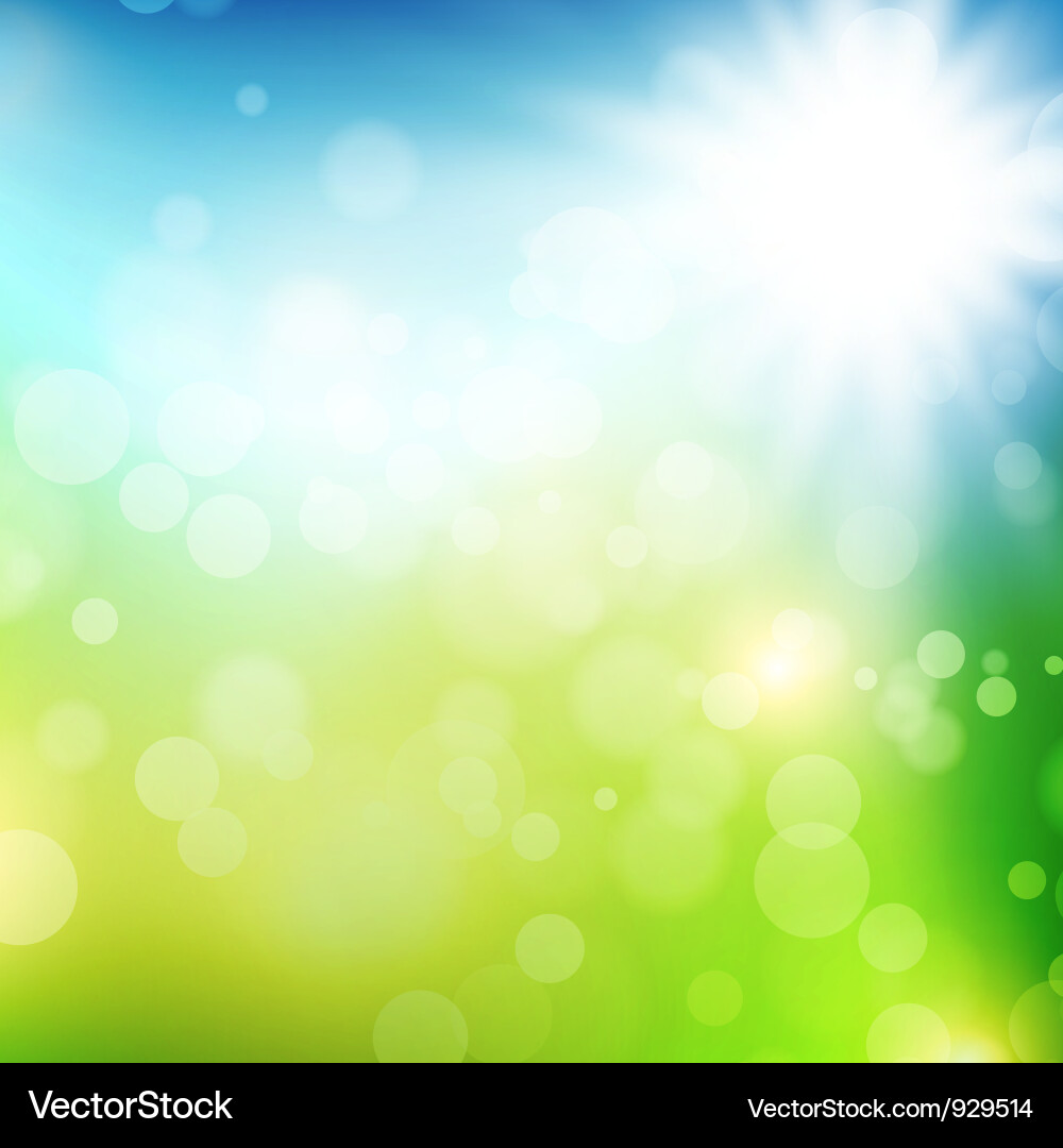 Vibrant Spring and Summer Sky Vector Image