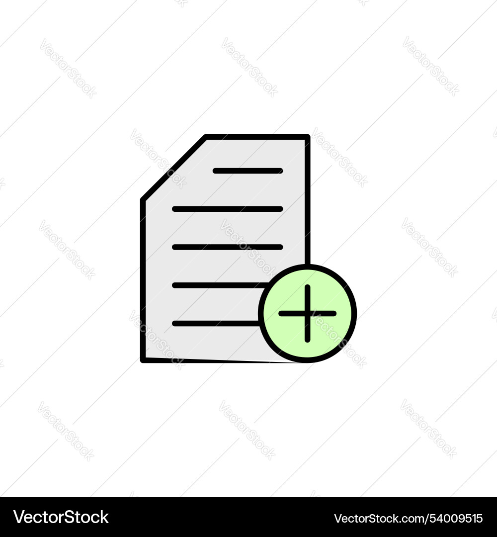 Add document icon isolated on white background Add document icon isolated on white background vector image