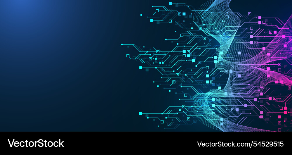 Artificial Intelligence Circuitry vector image