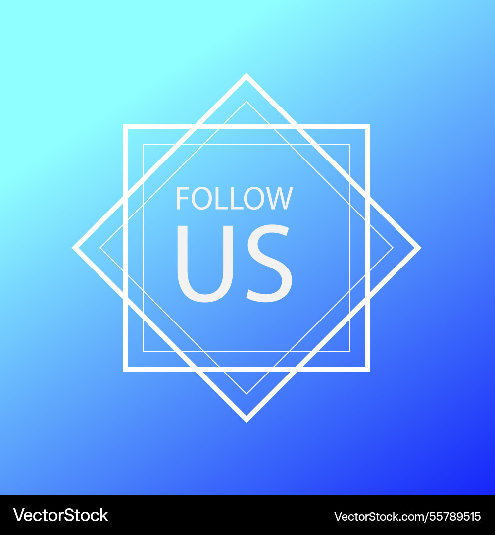 Gradient follow us background vector image
