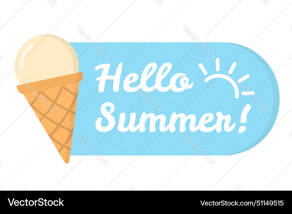 Hello summer Royalty Free Vector Image - VectorStock
