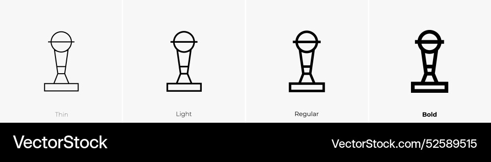 Music award icon thin light regular and bold Vector Image