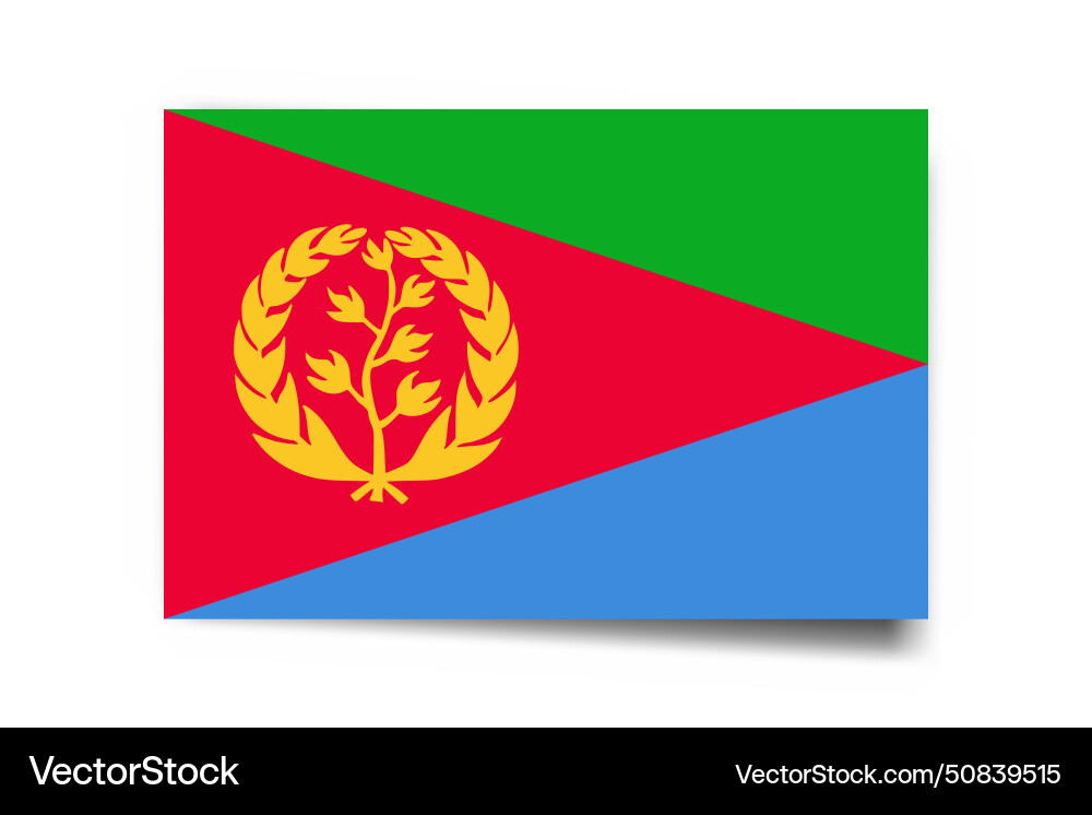 Rechteck-Flagge von eritrea Rechteck-Flagge von eritrea vektorbild