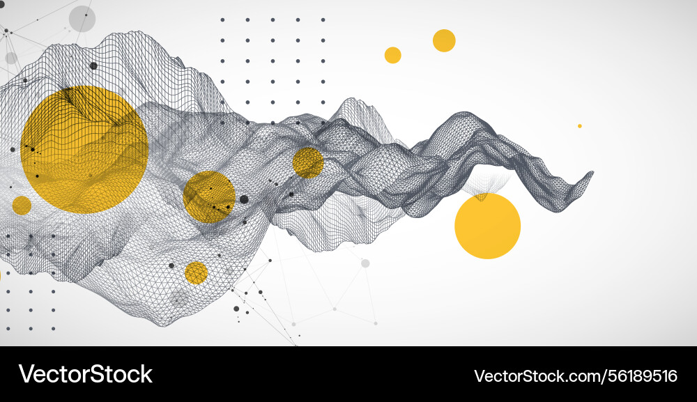 Abstract wave is made in a frame style template Abstract wave is made in a frame style template Vector Image
