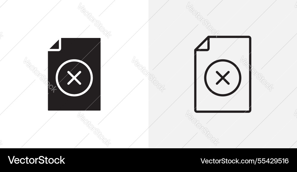 Delete document icons pack for apps and ui ux Delete document icons pack for apps and ui ux vector image