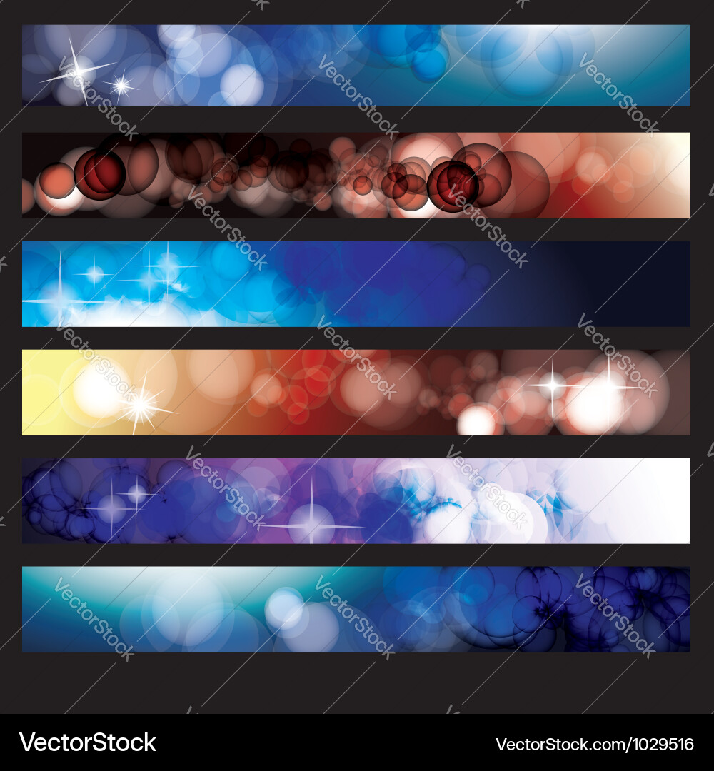 Glow Particle Background Set Vector Image