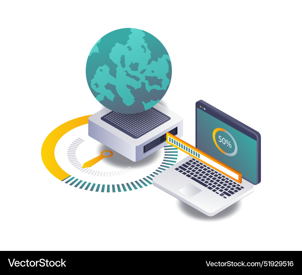 Insights from global data server analysis update vector image