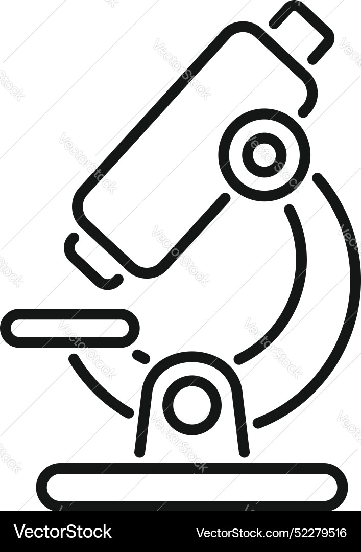 Laboratory microscope standing on a table Laboratory microscope standing on a table vector image