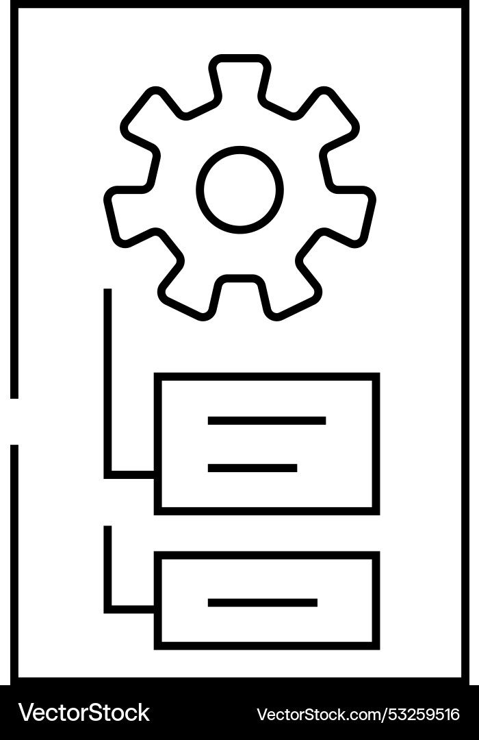 Lock folder line icon Lock folder line icon vector image