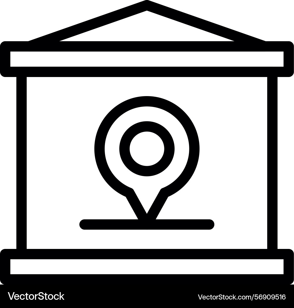 Remote location linear style icon design Vector Image