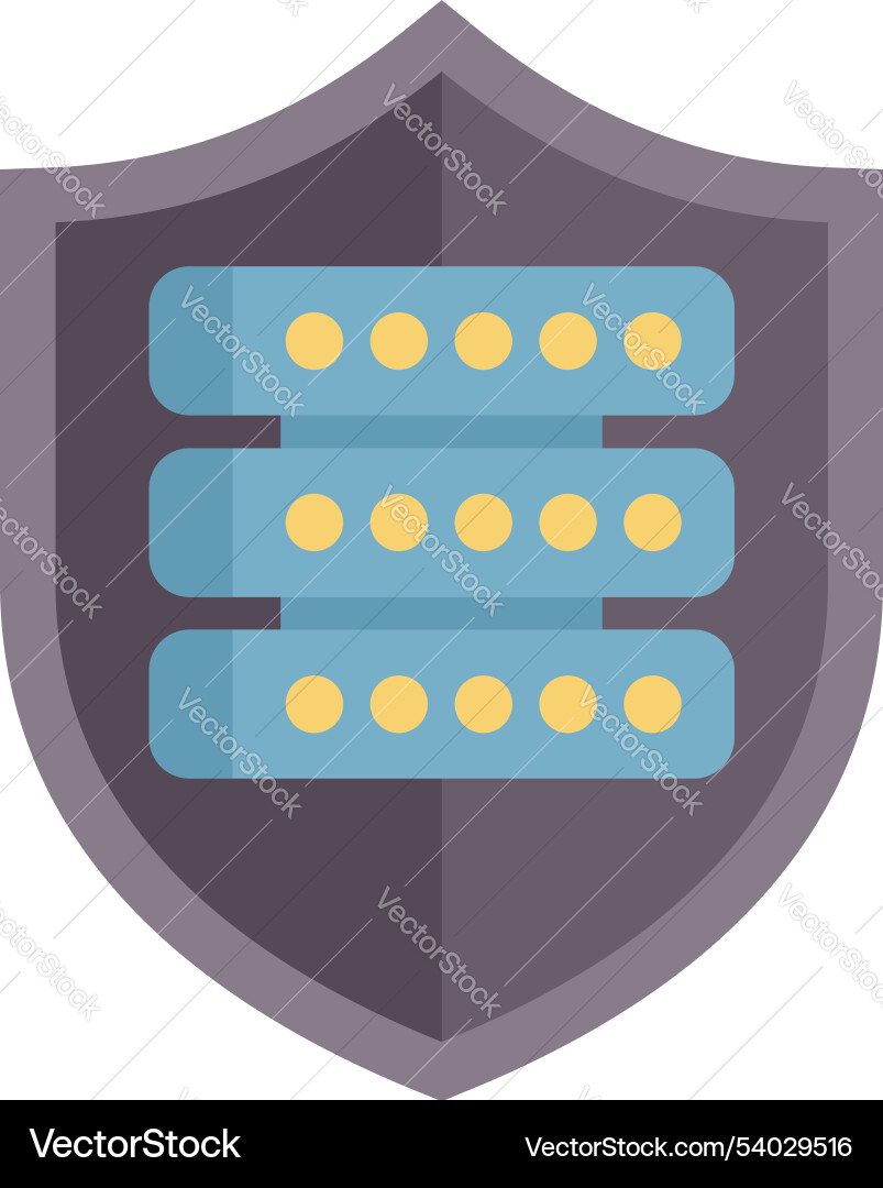 Server shield representing data protection Server shield representing data protection vector image