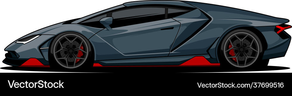 Sport car side view Sport car side view vector image
