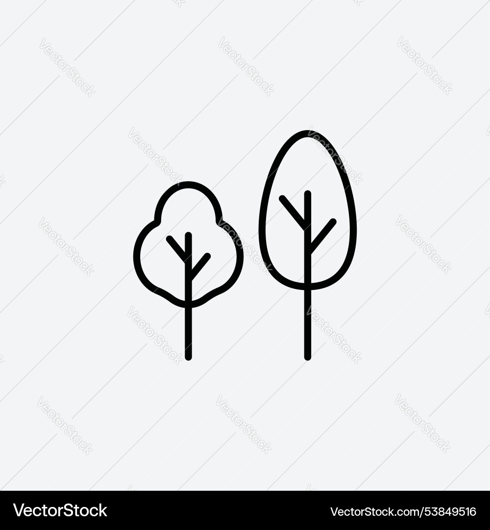 Tree icon set Vector Image