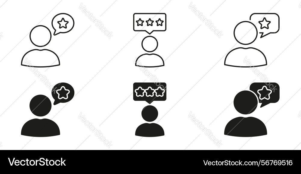 User feedback and rating icons set customer Vector Image