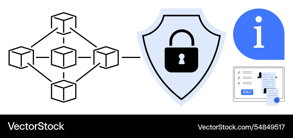 Blockchain network integration for enhanced Blockchain network integration for enhanced vector image
