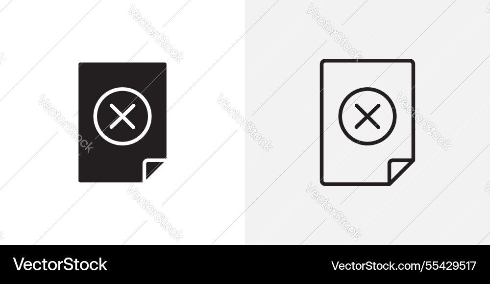 Delete document icons pack for apps and ui ux Delete document icons pack for apps and ui ux vector image