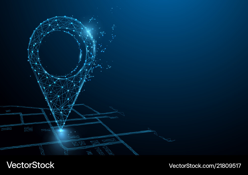 Particle Map Network vector image
