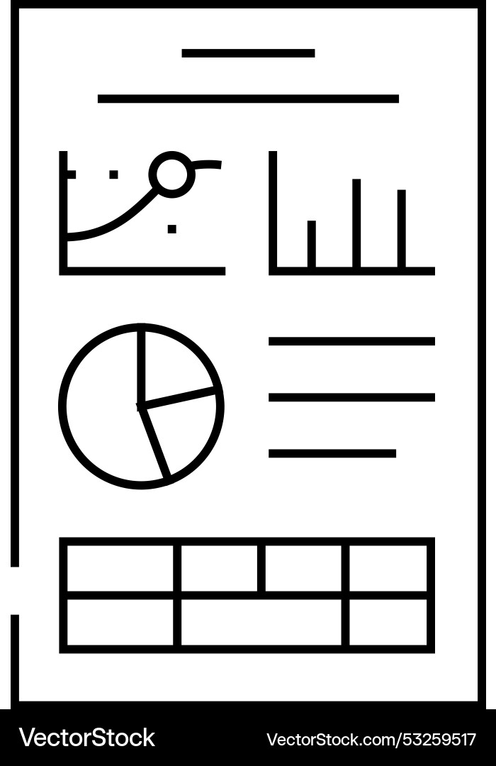Project folder line icon Project folder line icon vector image