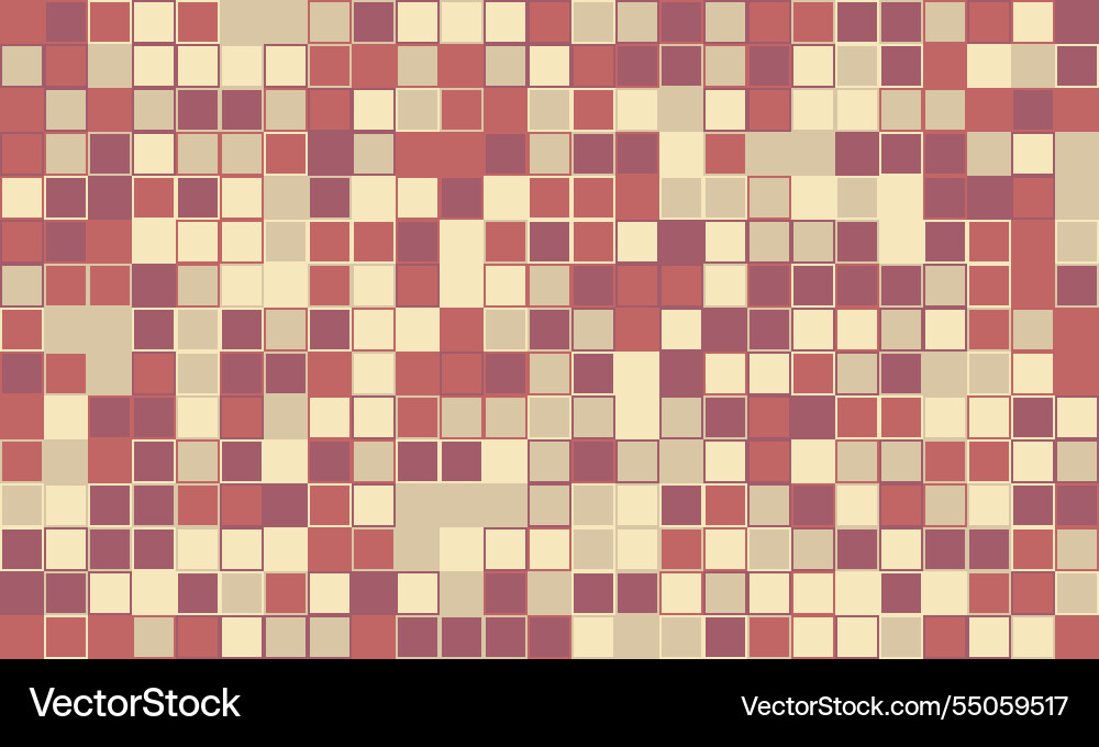 Textured cube pattern with colourful tiles vector image