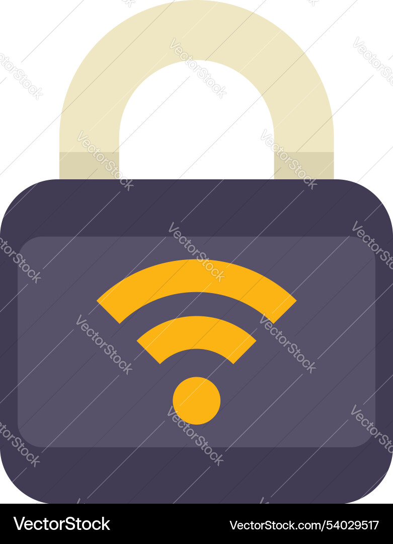Wifi security symbol showing wireless network Wifi security symbol showing wireless network vector image