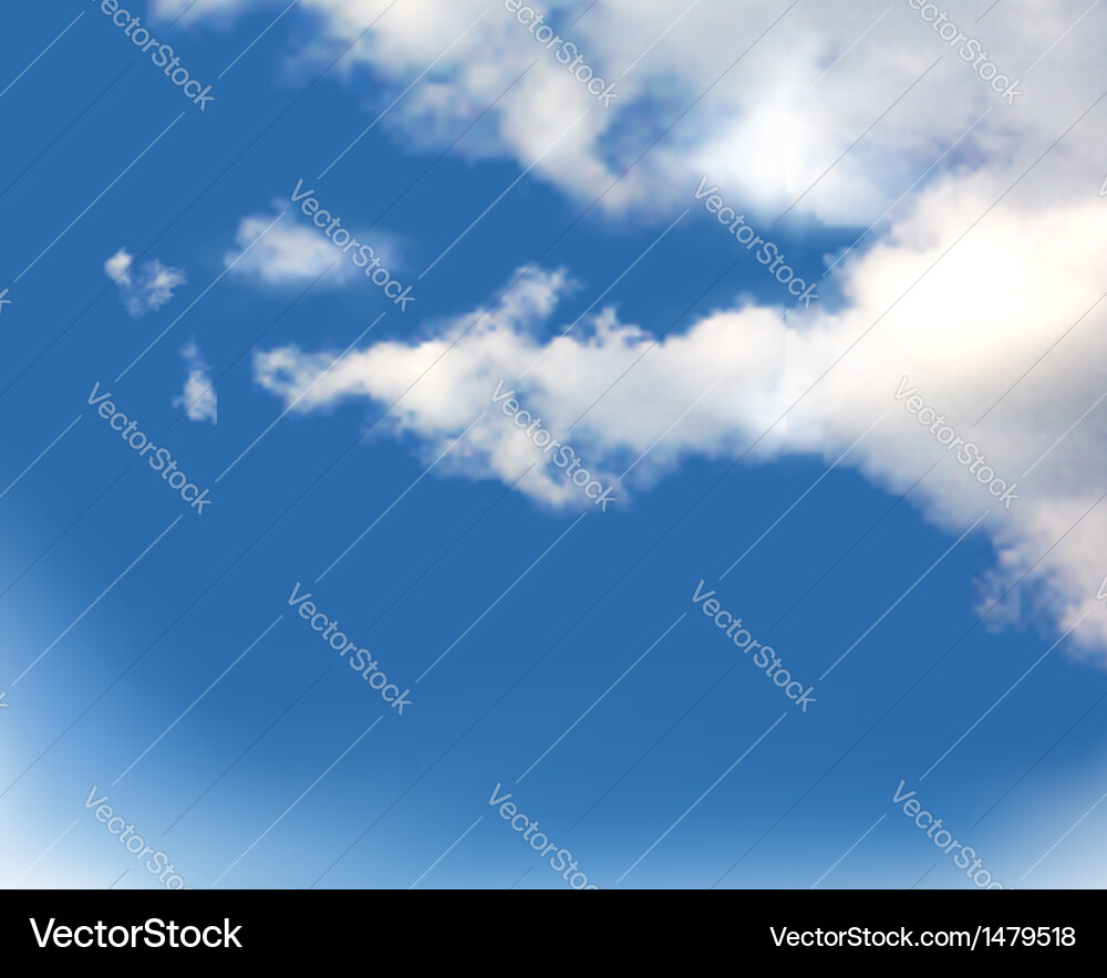Blue sky with clouds background Royalty Free Vector Image